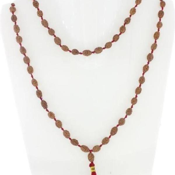 3 Mukhi Indonesian Rudraksha Mala 108 Beads (7mm-9mm)