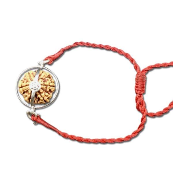 14 Mukhi Nepal Rudraksha In Pure Silver Case Bracelet
