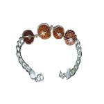 Rudraksha Combination for Business Power (Marketing & Trading) 7,7,8,13 Mukhi Nepal in Silver Bracelet