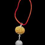 Goddess Durga Kavach 9 Mukhi Rudraksha With Silver Yantra