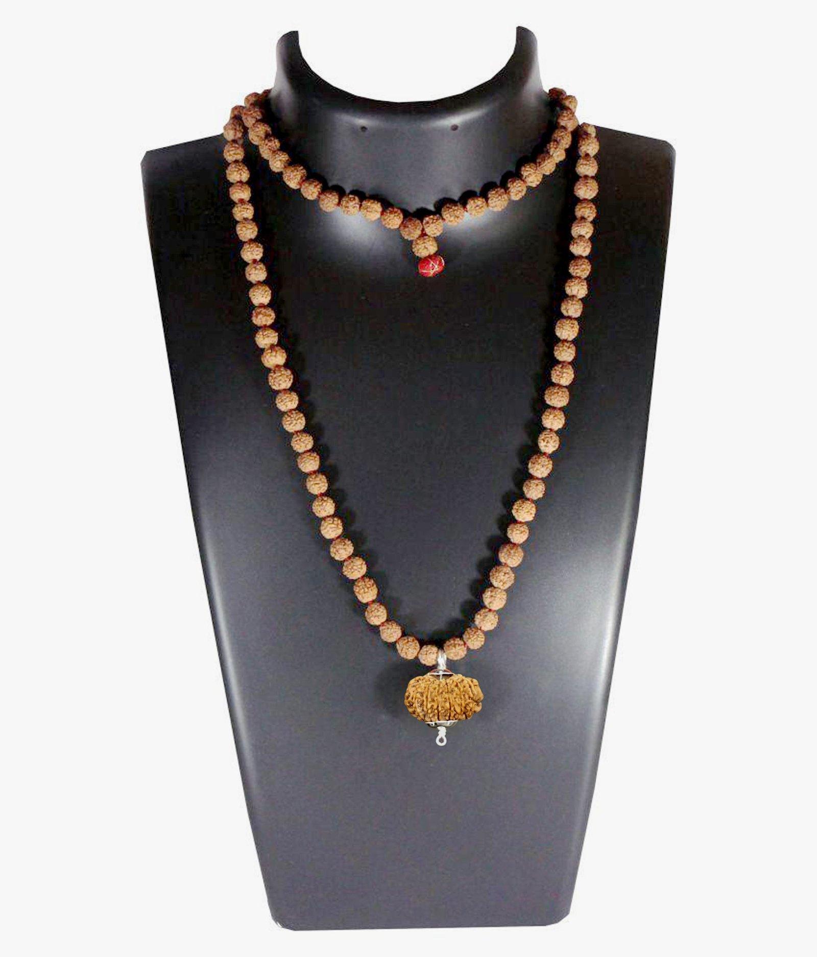 11 Mukhi Nepal Rudraksha Attached In Rudraksha Mala