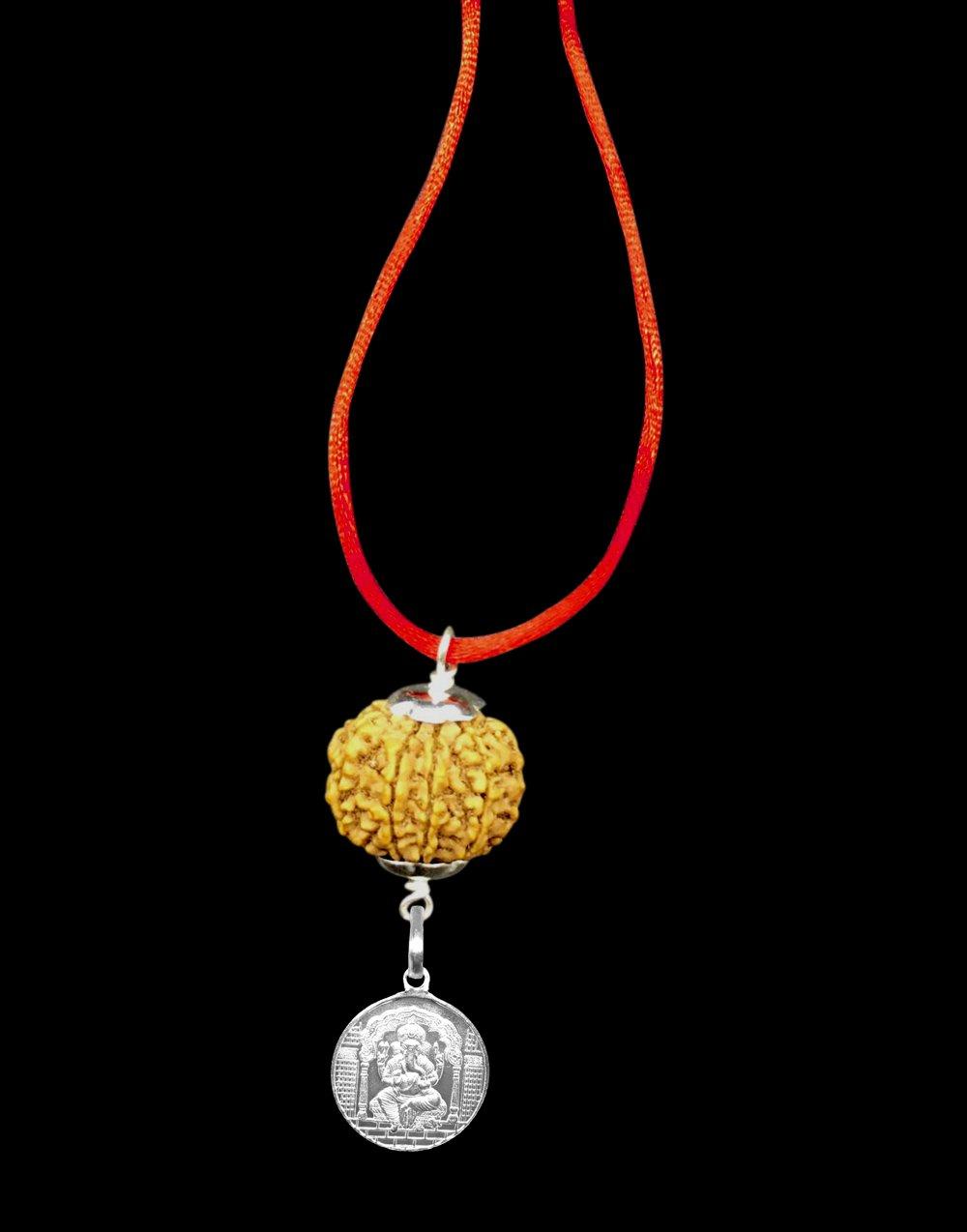 Lord Ganesh Kavach 8 Mukhi Rudraksha With Silver Yantra