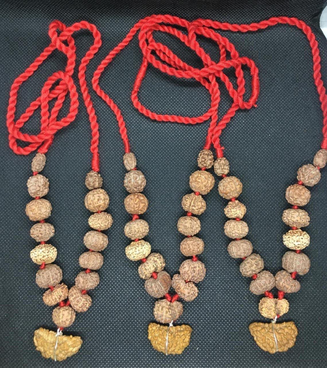 Indonesian Siddha Mala Rudraksha In Thread Indonesian Origin Medium Size Beads